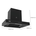 Kaff Chimney CASTO-DC 60 cm Black - Image 3