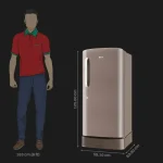 LG Direct Cool GL-D231AFSD 210 Liters Fawn Steel - Image 2