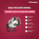 PREMIER Wet Grinder LIFE STYLE 502 2 Litres Red - Image 3