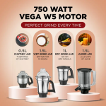 Preethi Food Processor ZODIAC GLITTER MG264 750W Black - Image 3