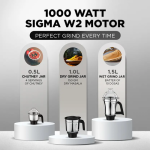 Preethi Mixer Grinder TITAN MG283 1000W 3 Jars, Black - Image 3