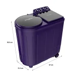 Whirlpool Semi Auto 30350 ACE TRB DRY XTRA PURPLE DZL 8.5 KG Purple - Image 2